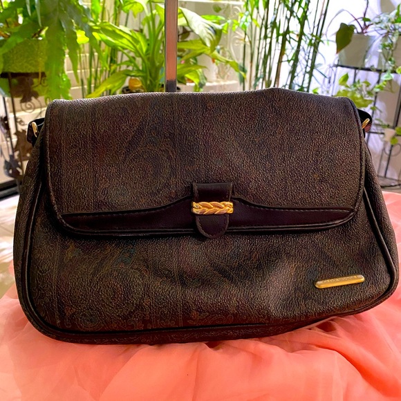 LIZ CLAIBORNE PAISLEY LEATHER PURSE VINTAGE - Picture 2 of 8